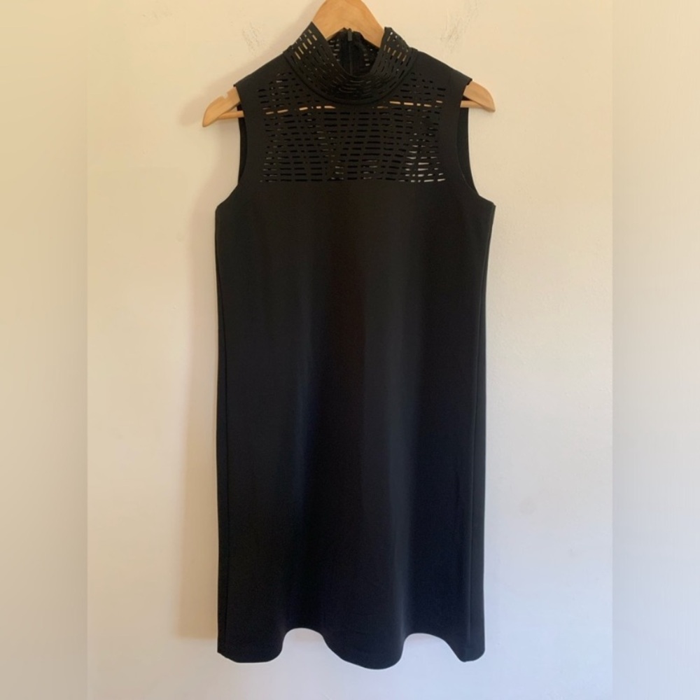 Lafayette 148 New York Sleeveless Mock Neck Midi Dress Size S